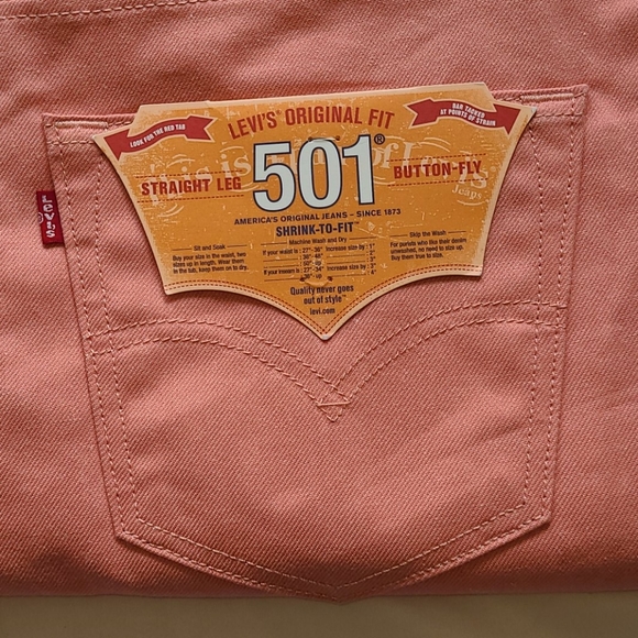 Levi's 501 pink raw men's jeans - Picture 3 of 16